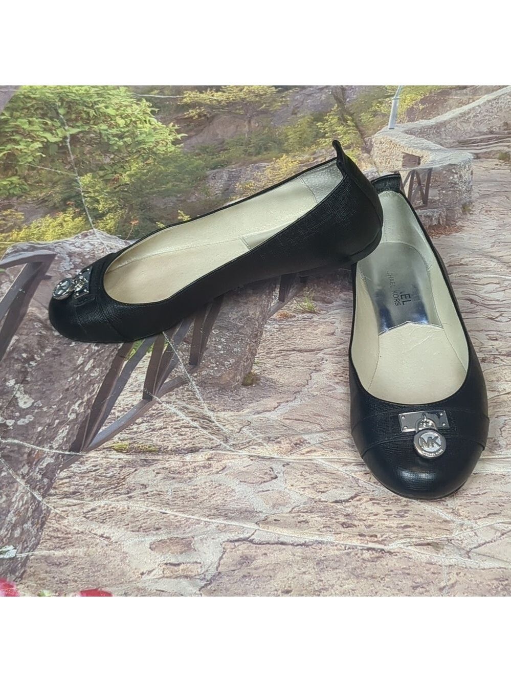 MICHAEL Michael kors black ballet flats size 6.5M